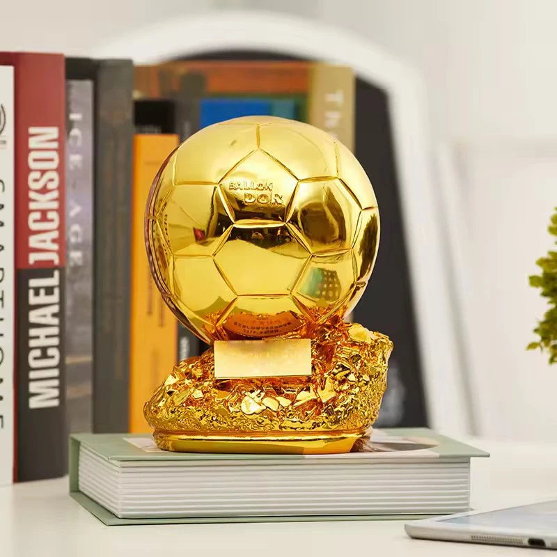 Golden Ball Football Cup Office Decoration with Electroplated Technology Football Cup Resin Gift and Birthday Gift Artefact - AliExpress