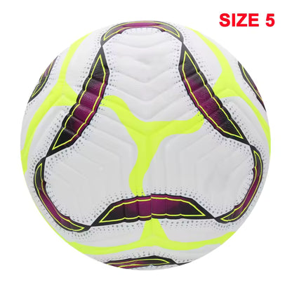 Ballons de football 2025, taille standard 5 et 4, haute qualité, sans couture, en polyuréthane, pour l'entraînement et les matchs en extérieur.