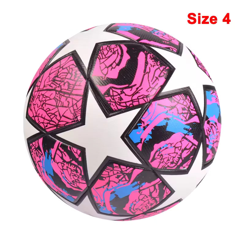 Ballons de football 2025, taille standard 5 et 4, haute qualité, sans couture, en polyuréthane, pour l'entraînement et les matchs en extérieur.