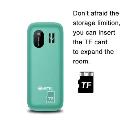 MKnicknM2023 Téléphone portable avec écran 1.77 ", batterie 800mAh, radio EpiFM pour touristes, lampe de poche, appareil photo 0.08 méga