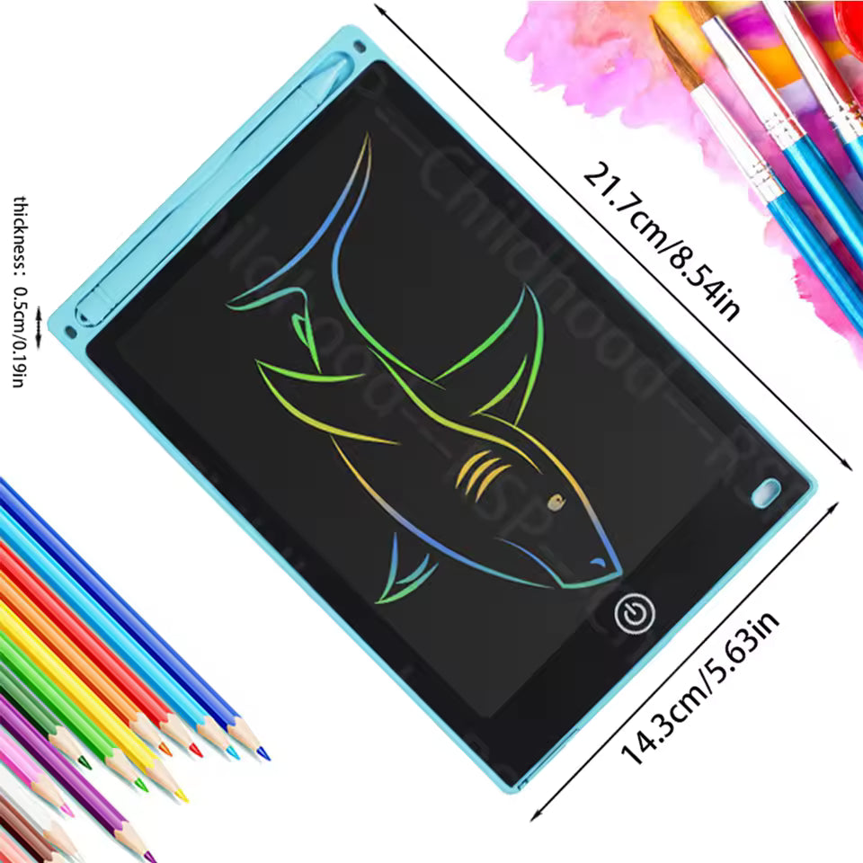 Tablette d'écriture LCD 8,5 pouces, tablette de dessin numérique, bloc-notes d'écriture manuscrite, tablette électronique portable pour enfants de 3 à 8 ans