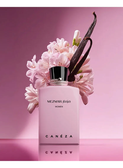 Eau de Parfum Mezmar pour femme - Parfum floral gourmand et chaleureux aux notes d'amande, de café, de vanille et de santal | Parfum sensuel longue tenue | 100 ml