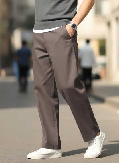 Pantalon chino ample gris foncé pour homme Urbano Fashion, non extensible