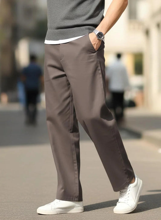 Pantalon chino ample gris foncé pour homme Urbano Fashion, non extensible