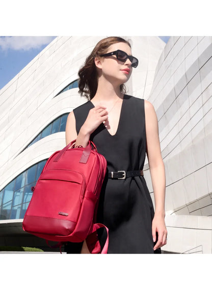 Lightweight Laptop Backpack for Women Water Resistant Multifunctional Anti-Theft Daypack for Casual/Office/School/College, CB00762-Burgundy
