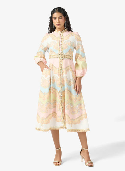 Robe à imprimé abstrait
