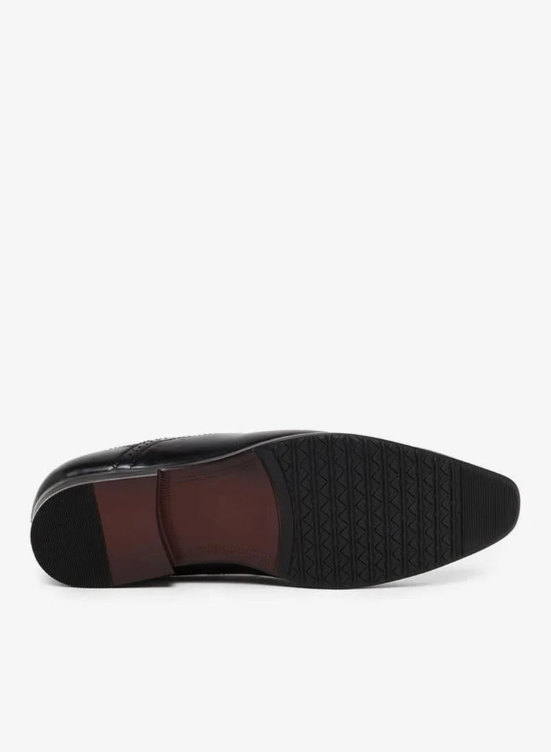 Chaussures habillées en cuir noir pour hommes