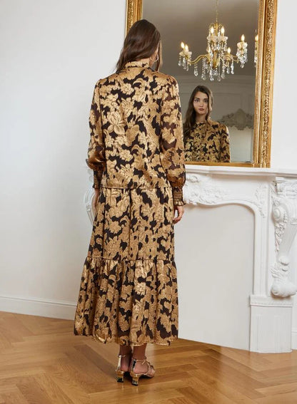 Ensemble jupe et haut jacquard pour femme