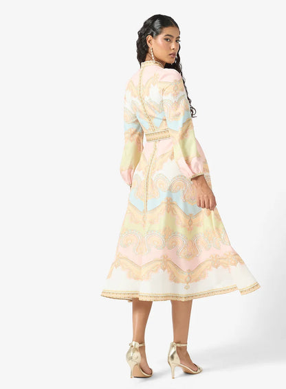 Robe à imprimé abstrait