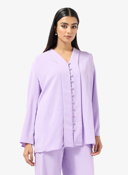 Ensemble tunique et pantalon à boutons