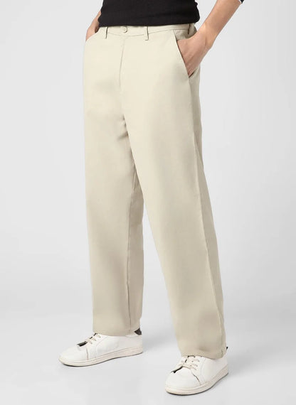 Pantalon chino uni gris clair pour homme Urbano Fashion, coupe ample, non extensible