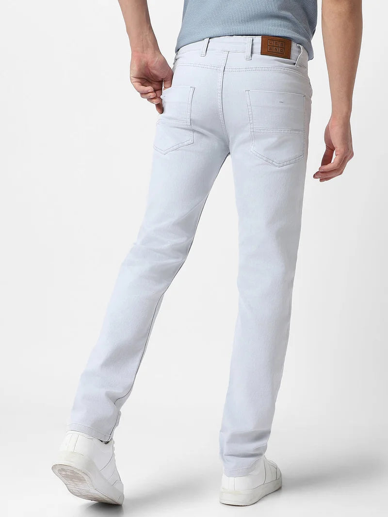 Jean extensible gris clair pour homme Urbano Fashion, coupe classique, délavé