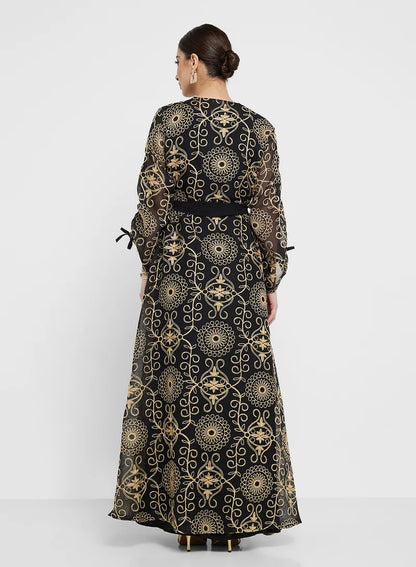 Embroidered Abaya With Inner