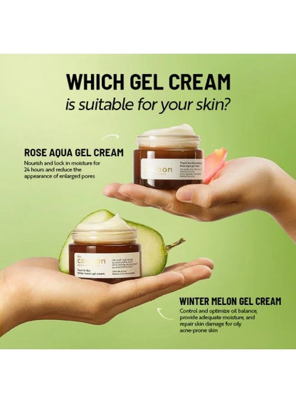 Crème-gel hydratante au melon d'hiver 30 ml | Crème visage sans huile pour peaux grasses et à tendance acnéique | Gel-crème hydratant léger pour une peau douce et repulpée | Soin quotidien matifiant