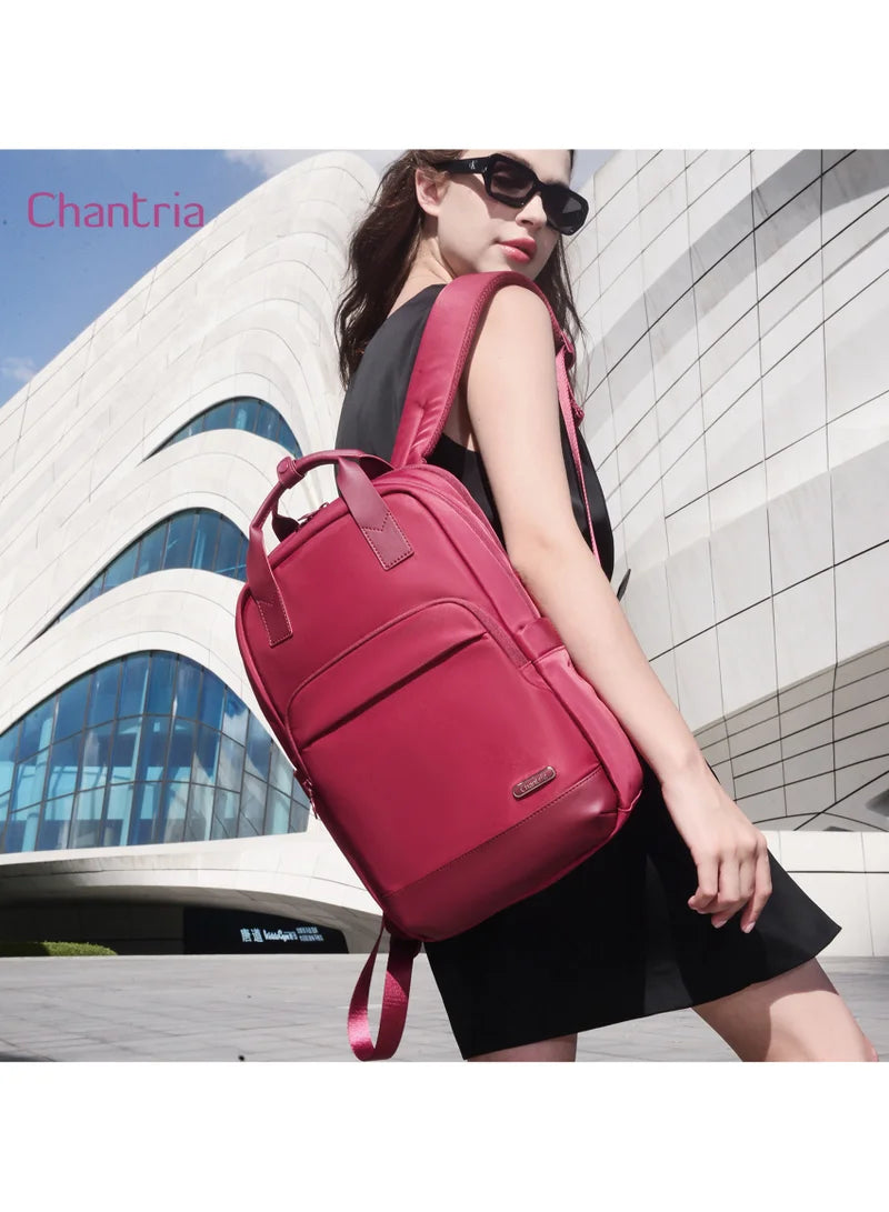 Lightweight Laptop Backpack for Women Water Resistant Multifunctional Anti-Theft Daypack for Casual/Office/School/College, CB00762-Burgundy