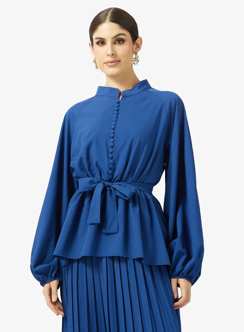Ensemble haut péplum et jupe