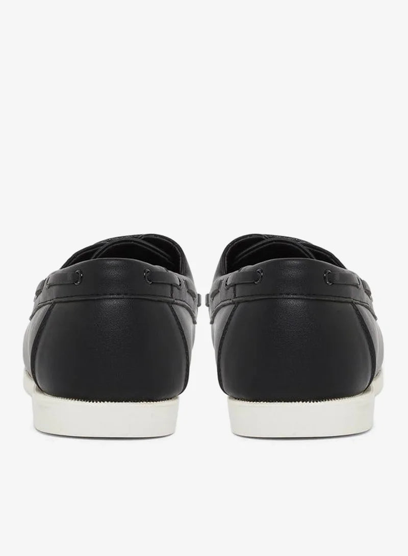 Chaussures bateau classiques noires pour hommes