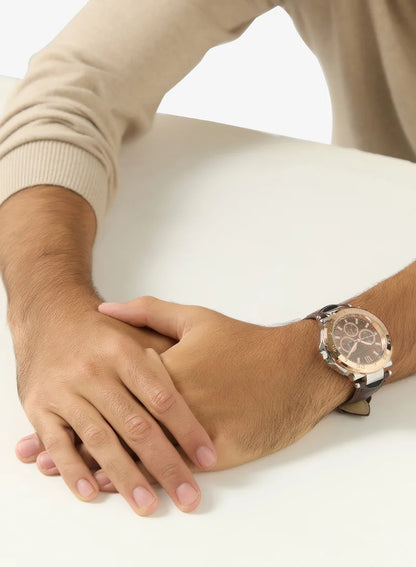 Croc Emboss Strap Analogue Watch
