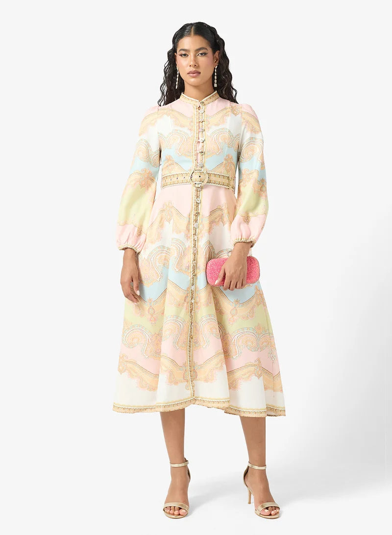 Robe à imprimé abstrait