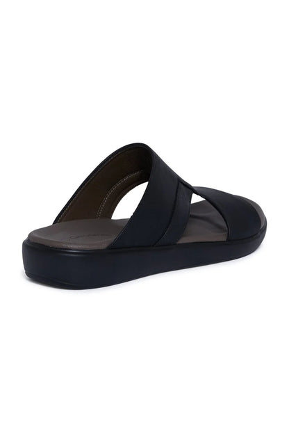 Geoomnii Men’s Arabic Sandals – Comfortable Casual Leather Slide Sandals for Everyday Wear