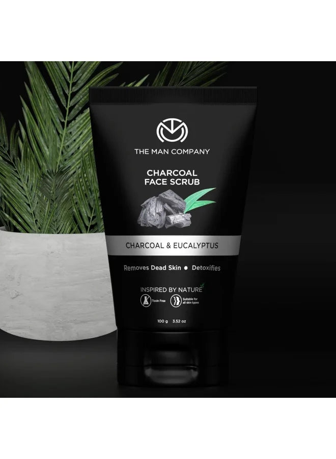 Coffret de soins visage au charbon The Man Company avec masque peel-off, nettoyant et gommage visage | Nourrit la peau, élimine le bronzage, illumine le teint - Coffret cadeau 3 pièces