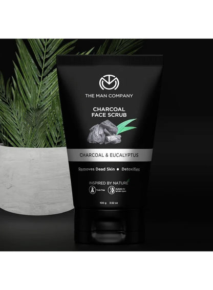 Coffret de soins visage au charbon The Man Company avec masque peel-off, nettoyant et gommage visage | Nourrit la peau, élimine le bronzage, illumine le teint - Coffret cadeau 3 pièces