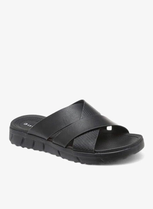 Men Cross Strap Slip-On Sandals