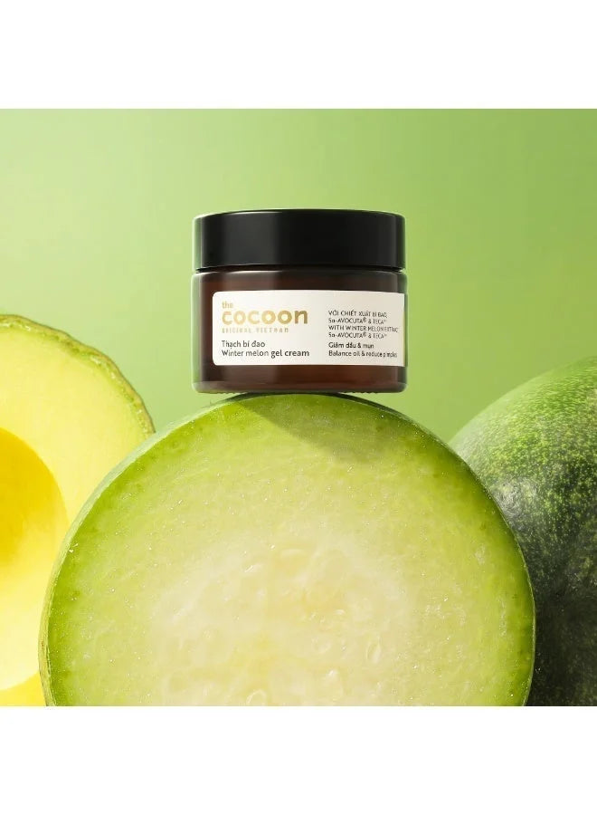Crème-gel hydratante au melon d'hiver 30 ml | Crème visage sans huile pour peaux grasses et à tendance acnéique | Gel-crème hydratant léger pour une peau douce et repulpée | Soin quotidien matifiant