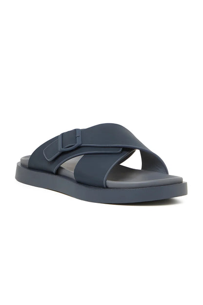 Sandales arabes GEOOMNII pour hommes – Sandales bleues à enfiler | Tige confortable en PU et semelle en TPR