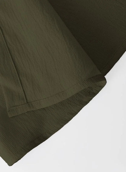 Ensemble chemise et pantalon kaki texturé pour homme