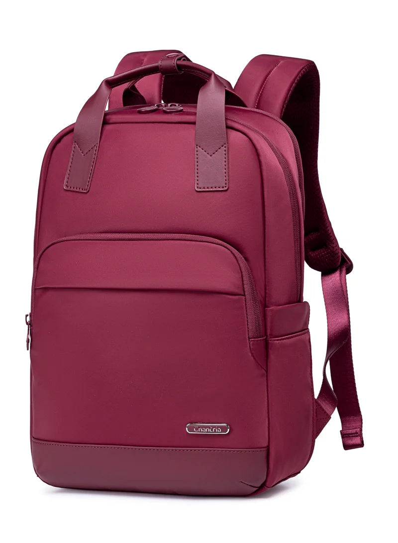 Lightweight Laptop Backpack for Women Water Resistant Multifunctional Anti-Theft Daypack for Casual/Office/School/College, CB00762-Burgundy
